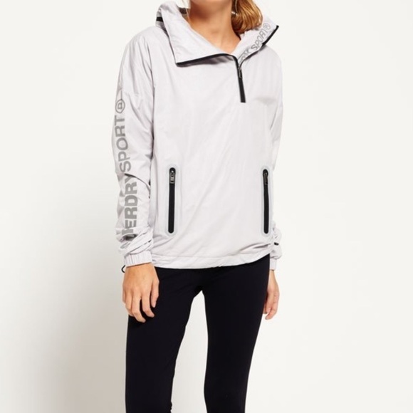 NWOT light gray, superdry sport size large windcheater - Picture 4 of 8